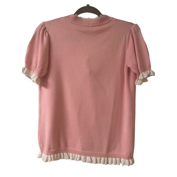 Vintage sweater by Belle Poque pink sz Small - Picture 2 of 5